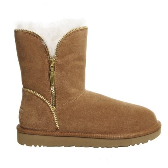 UGG Florence Women's Shearling Lined Cold Weather Boots Shoes Chestnut